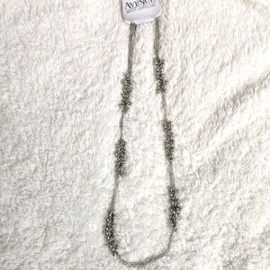Sliver Beaded Necklace. NWT.
